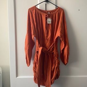 Free People The Only One Midi Dress in Orange